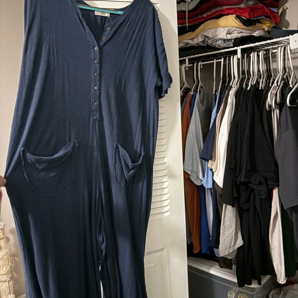 Natural Life Navy Jumpsuit